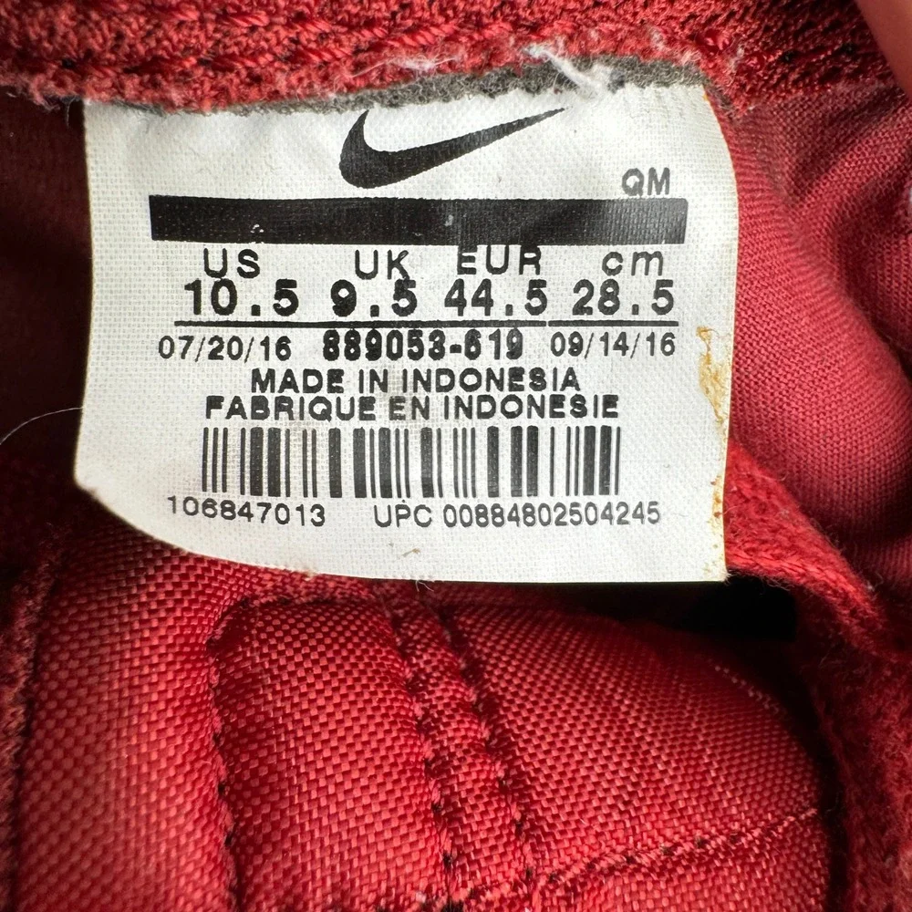 Nike SB Blazer Zoom Low Men 10.5 Red Canvas Skate Shoes 889053-619 Sneakers